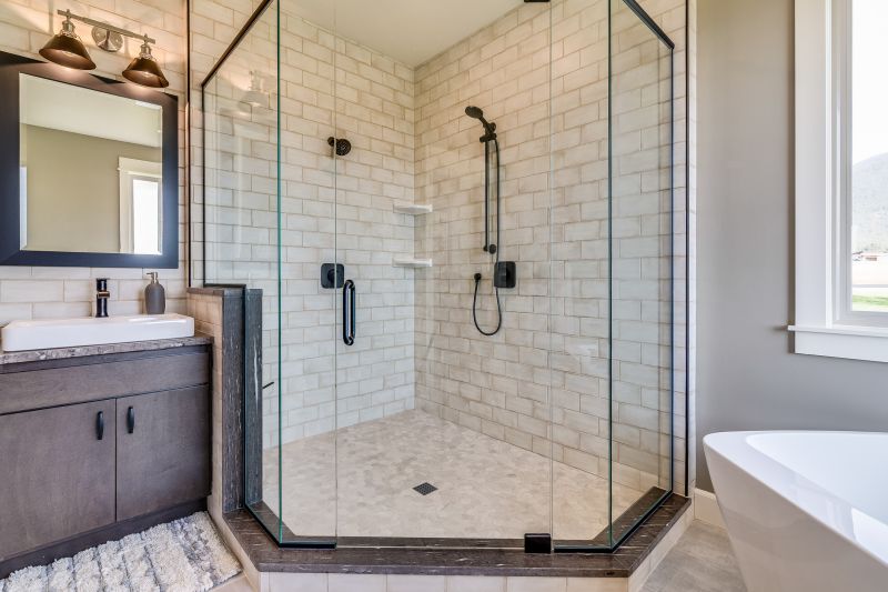 Minimalist Shower with Glass Walls